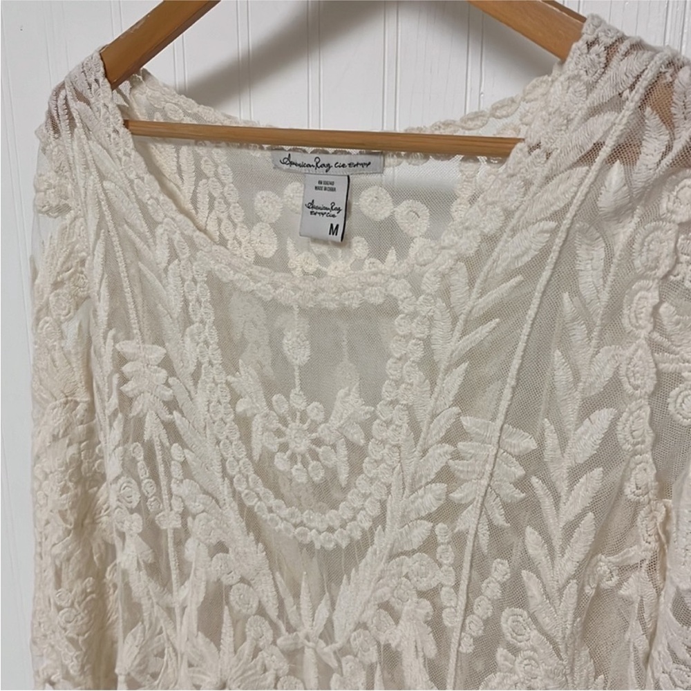 American Rag Cream Lace Blouse - Picture 2 of 5